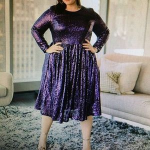 Purple sequin dress - Eloquii